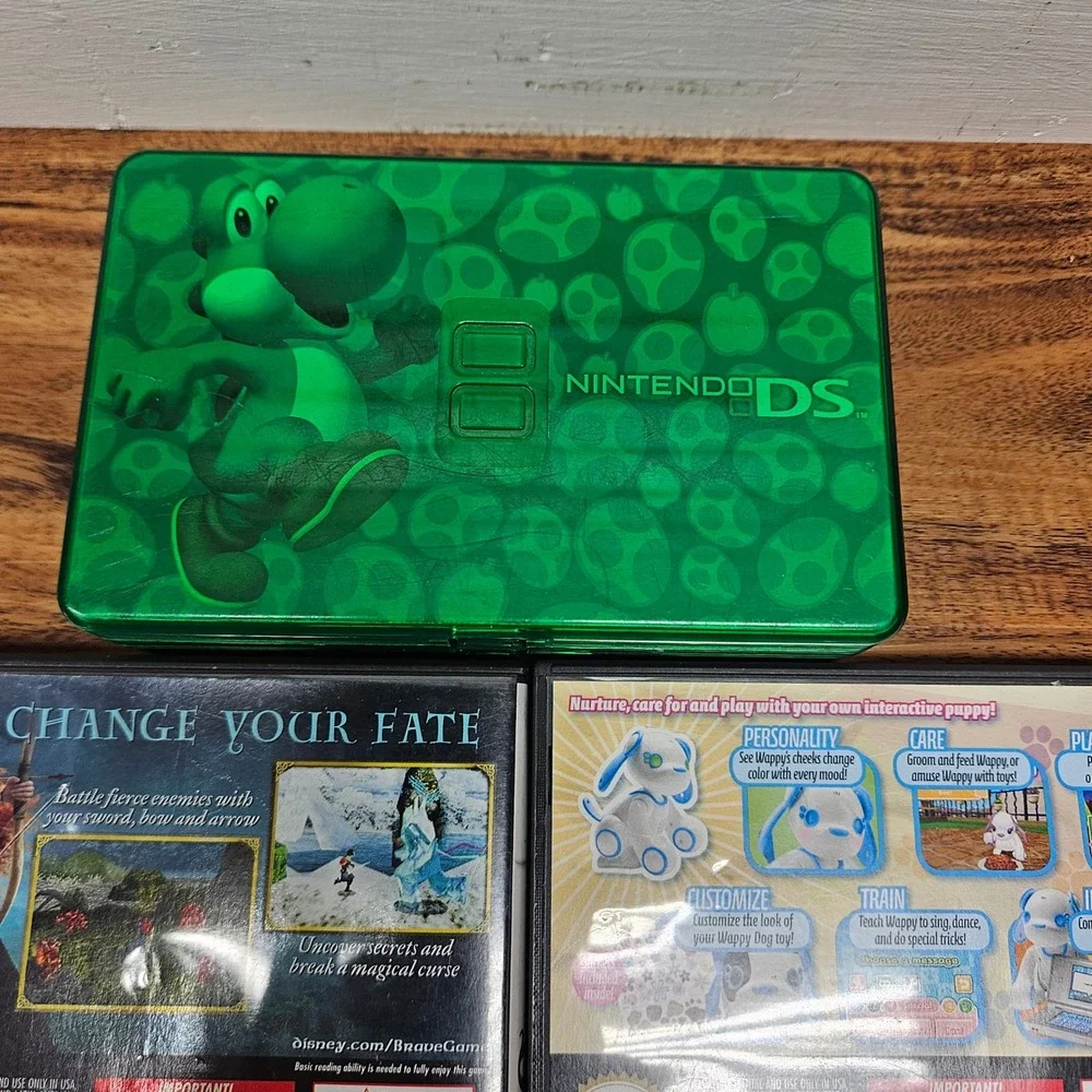 Nintendo DS Game Lot 6 Games Yoshi Carrying Case Brave Star Wars Hannah Montana
